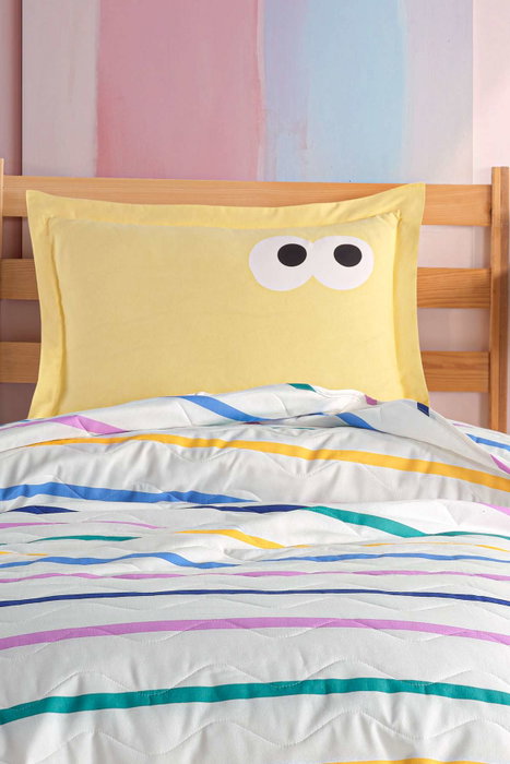L'essentiel linge de maison Funny - Yellow Juego de Cubre Cama Individual